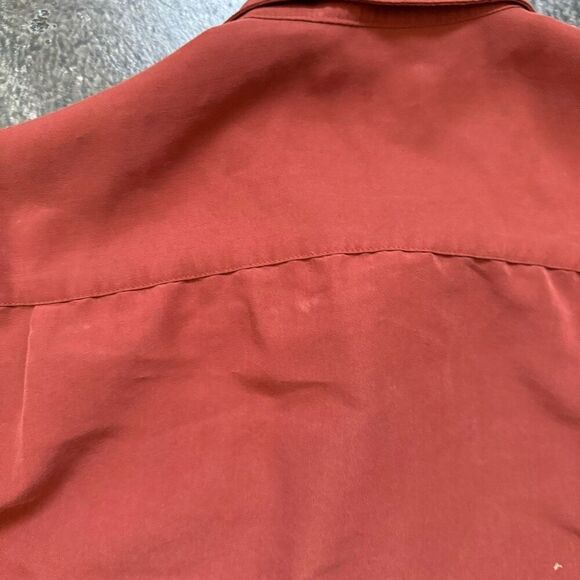 Centro Men’s Button Up Rayon Blend Shirt Poker Embroidery Style Size Large - Picture 11 of 16